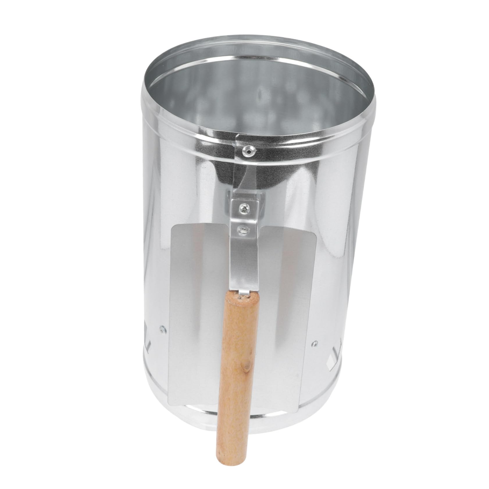 Accenditore Carbone Barbecue in Alluminio Argento Base Ampia | Avvio Rapido della Brace, Prese D’aria Integrate, Adatto per Viaggi e Uscite di Pesca