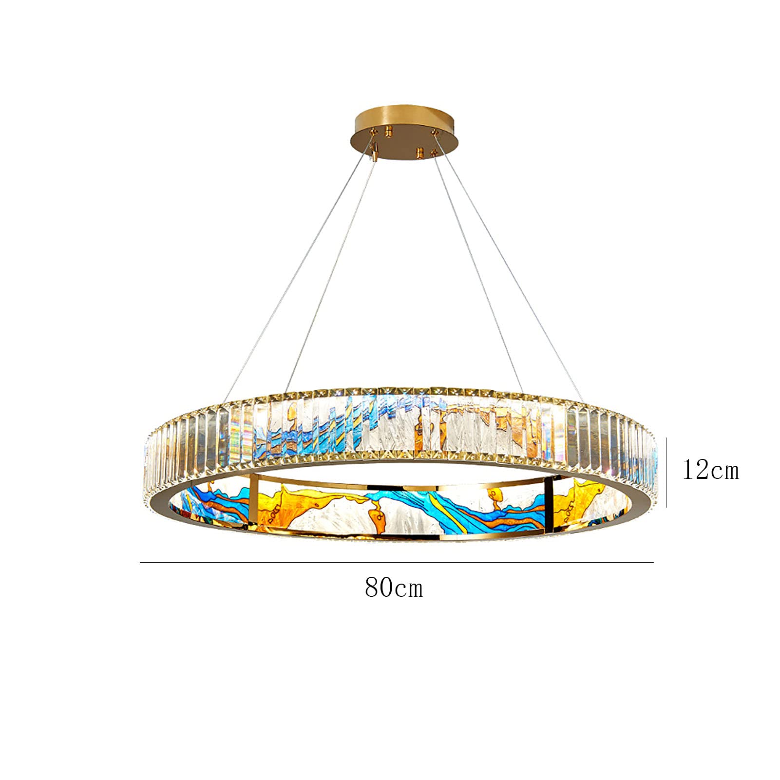 Nowoczesne lampy sufitowe do salonu, 2 pierścienie ściemnialne oświetlenie sufitowe LED, blisko sufitowych opraw oświetleniowych do sypialni, jadalni, kuchni - złote 80x12 cm