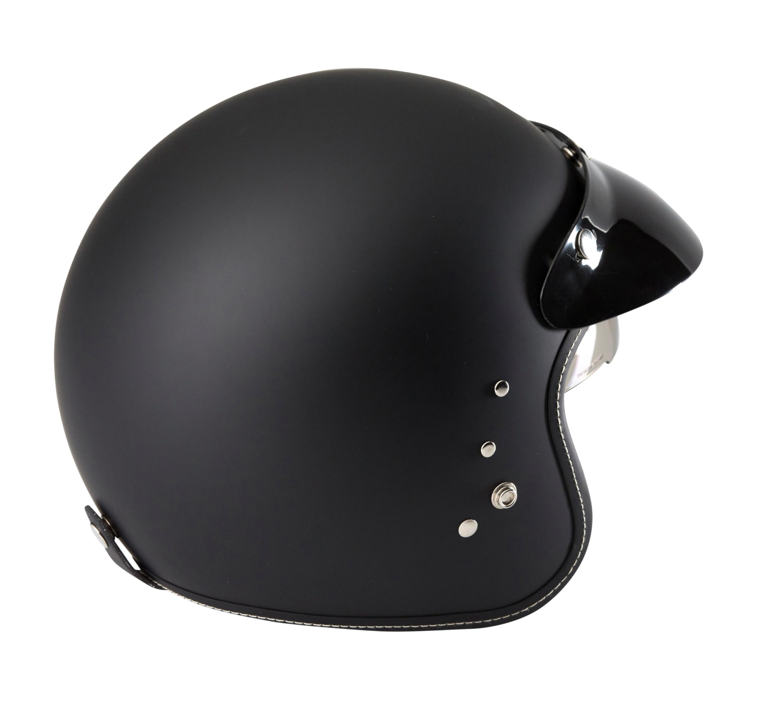 Duchinni D501 Open Face Motorcycle Helmet Matt Black XS Automotive