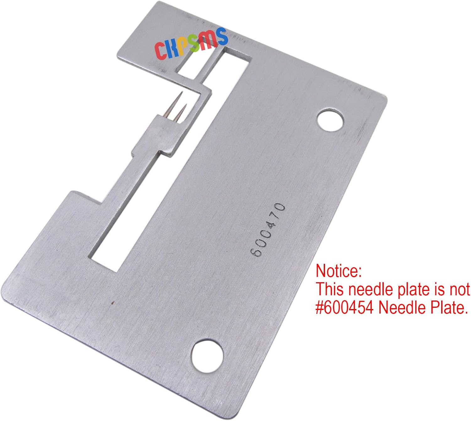 CKPSMS Brand -1PCS Needle Plate #600470 Compatible with/Replacement for PFAFF Brand Element 1230OL Singer Brand SE017,HD0400S,S010L,S0100
