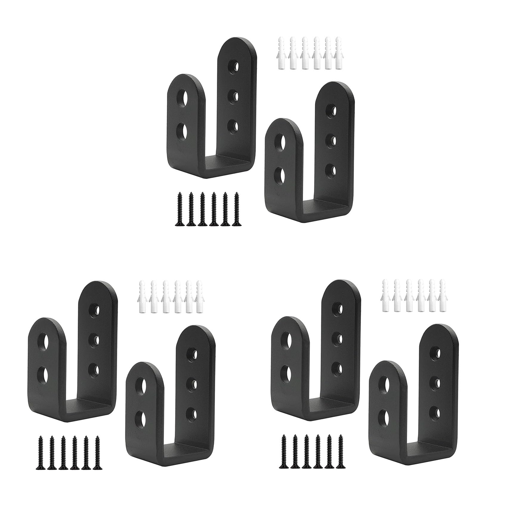 Ctrlzs 6 Pack Door U Brackets Open Bar Security Door Brackets For Home,Garage Door Reinforcement Fits 2X4 Boards