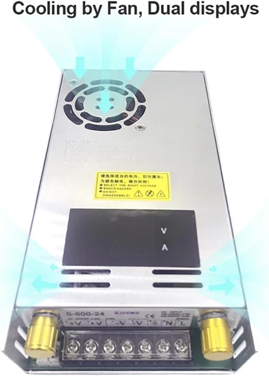 Switching Power Supply 600W Dual Digital DC Adjustable Switching Power Supply AC-DC Converter 100V 6A 120V 5A 150V 4A 200V 3A 220V 2.7A S-600(0-150V 0-4A_600W)