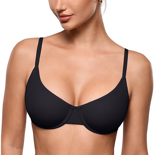 INLYRIC Women's Unlined Balconette Bra Tshirt Underwire