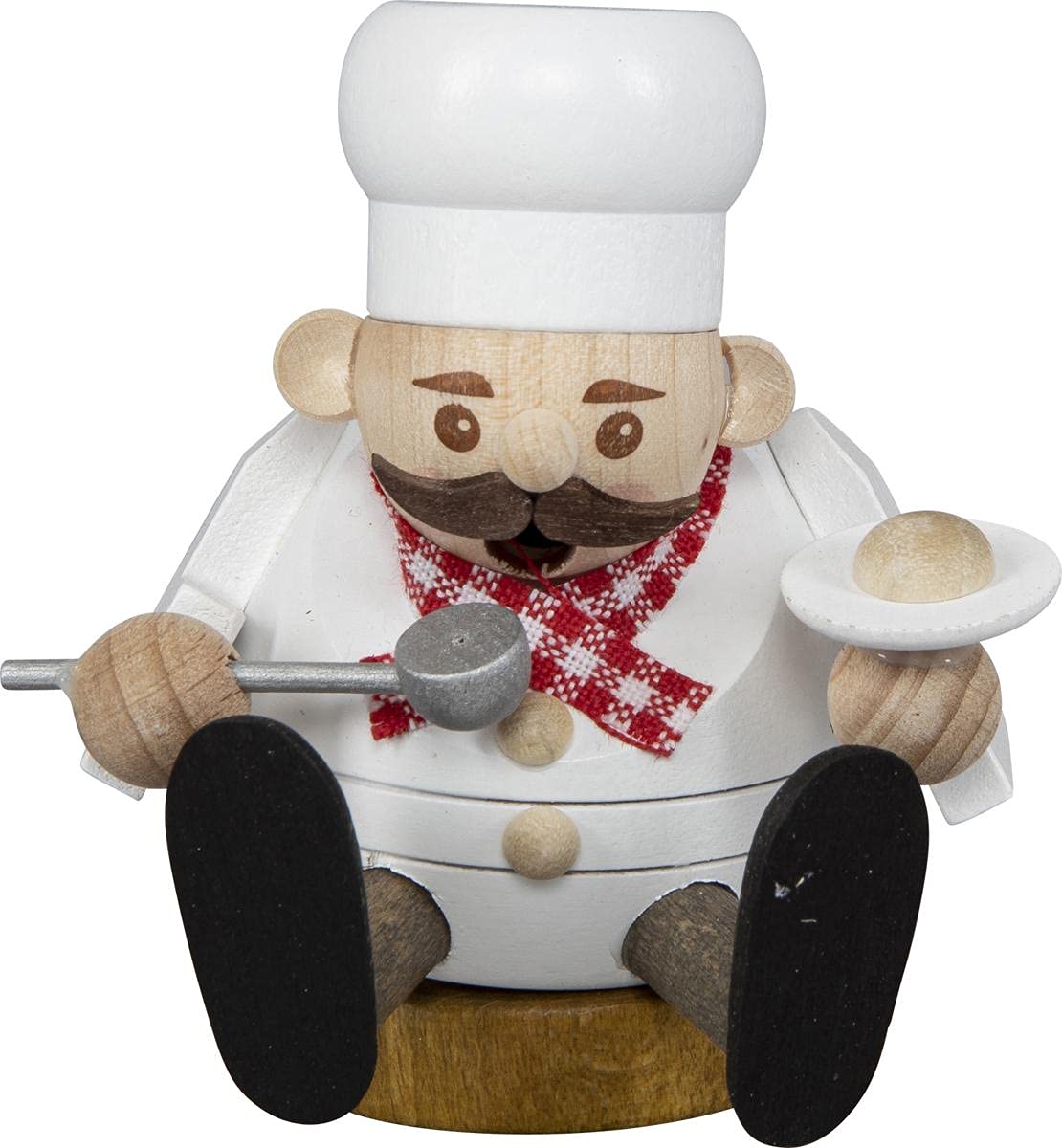 Figurine d'encens Mini chef bonhomme fumeur en bois miniature 8 cm