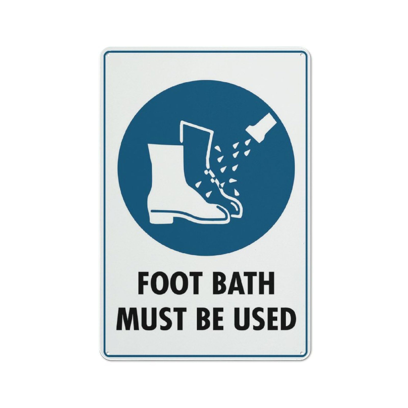 Foot Bath Must Be Used Sign Metal Signs 12X8 Inch Rust Free Aluminum,Uv Ink Printing,Durable/Weatherproof Outdoor For Home