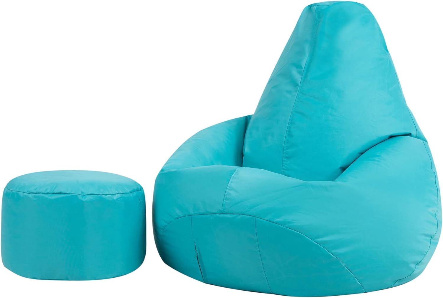 Bean Bag Bazaar High Back Chair and Footstool Combo 65cm x 87cm