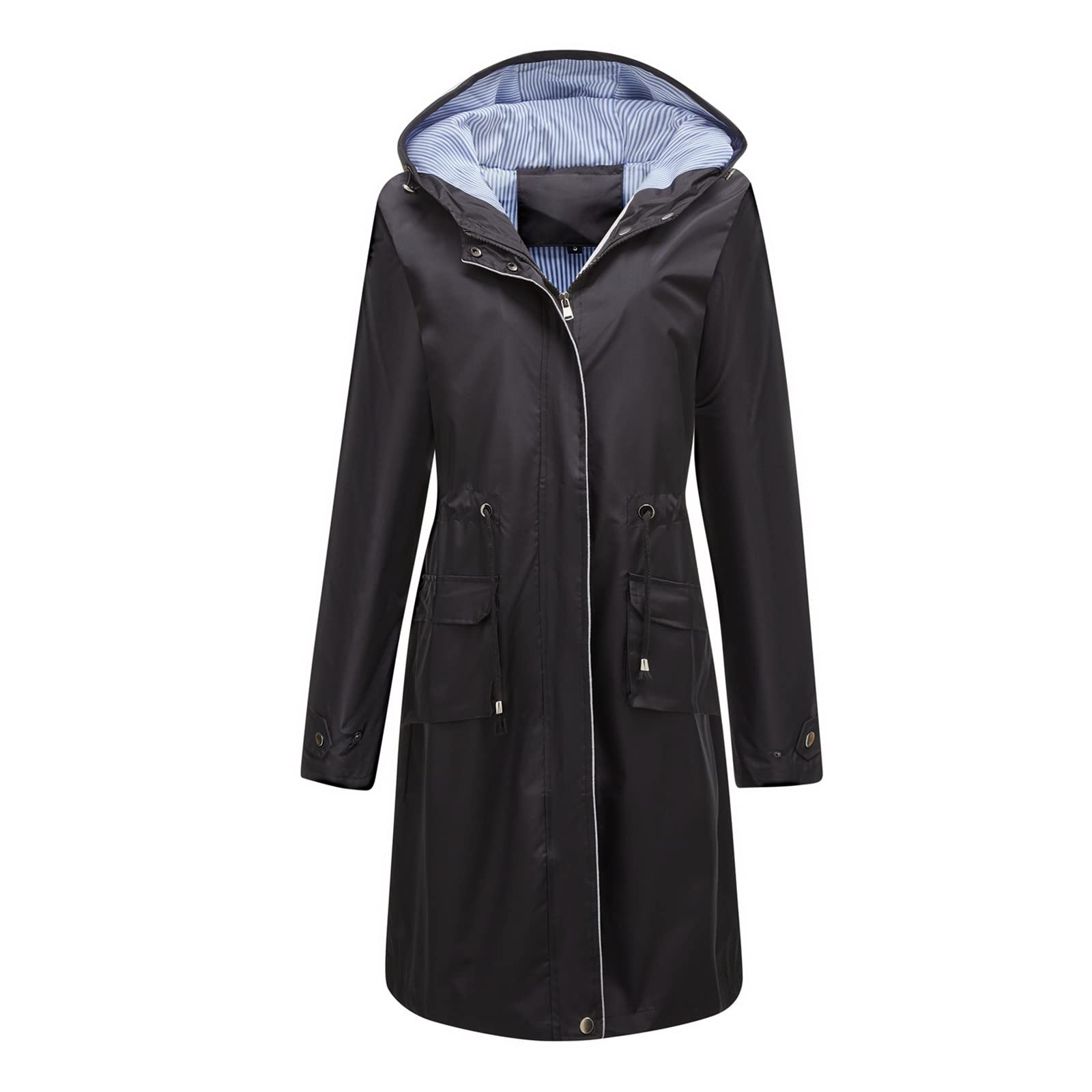Giacca Antipioggia Leggera Da Donna Impermeabile Trench Esterno Con Cappuccio Leggero Taglie Forti Per Ragazze Piumino Antivento E Lungo Abbigliamento Trekking Montagna Invernale
