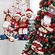 Toyvian Weihnachtsstrumpf 3Pcs 19.6 Große Größe Weihnachtsstrumpf Schneemann Elch Santa Claus Weihnachtsfigur 3D Plüsch für Familienurlaub Weihnachtsfeier Dekorationen
