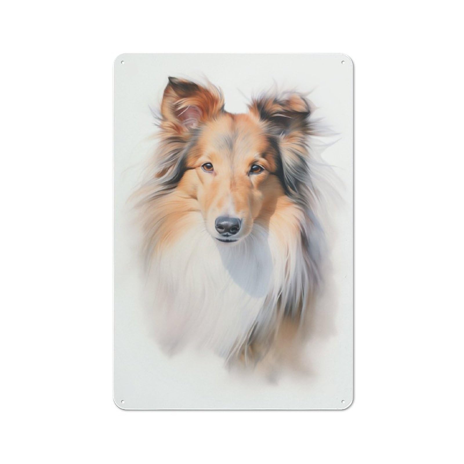 Junmoney Shetland Sheepdog Retro Metal Sign 30X20cm For Bar Or Restaurant, For Kitchen And Home Bar Decor, For Home Office And Studio Walls