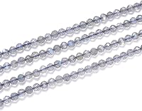 Vista 8 de Adabele - 1 hebra de piedra preciosa curativa natural de lapislázuli crisocola de 0.118 in (0.12 pulgadas), cuentas sueltas redondas facetadas