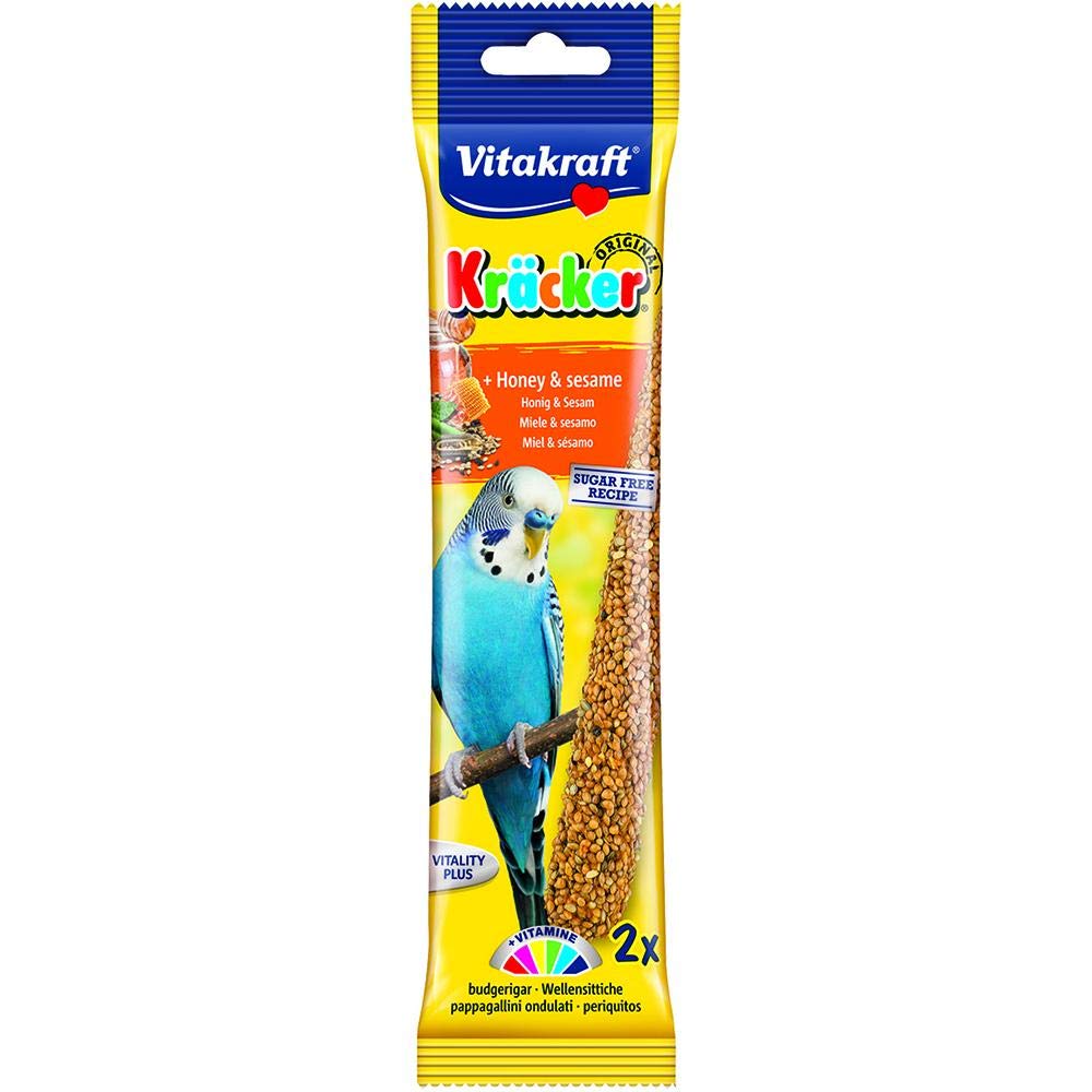 Budgie Kracker Bird Food Honey-Sesame, Pack of 7