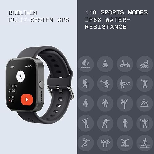 Miniatura 4 de CMF BY NOTHING Reloj inteligente Watch Pro, pantalla AMOLED de 1.96 pulgadas, IP68, resistente al agua, multisistema, rastreador de fitness con