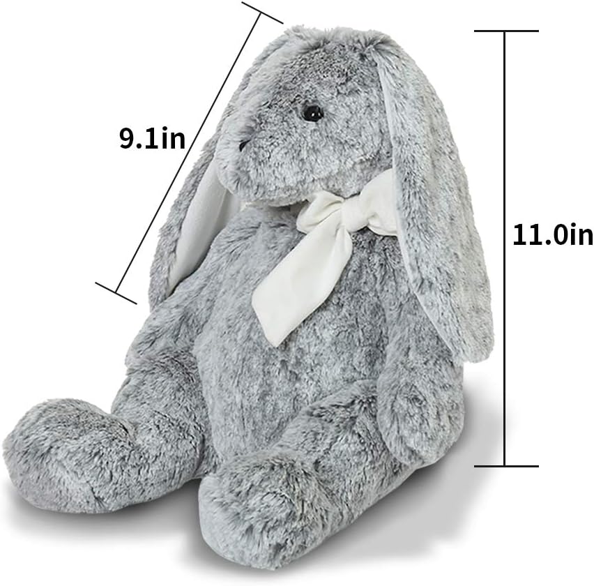 AMERLL Easter Bunny Stuffed Animal Soft Plush Easter Bunny Durable Stuffed Animal Rabbit Plush Toy Birthday Easter Gifts for Toddler Girls Kids (11 inches)
