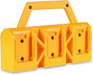 2-IN-1 Battery Carrying Holder &amp; Wall Mount Holder for De.Walt, 6-Slot Battery Storage Organizer Rack for De.walt 20V/60V Batteries, Portable Caddy Case with Handle for Jobsite, Garage, Workshop