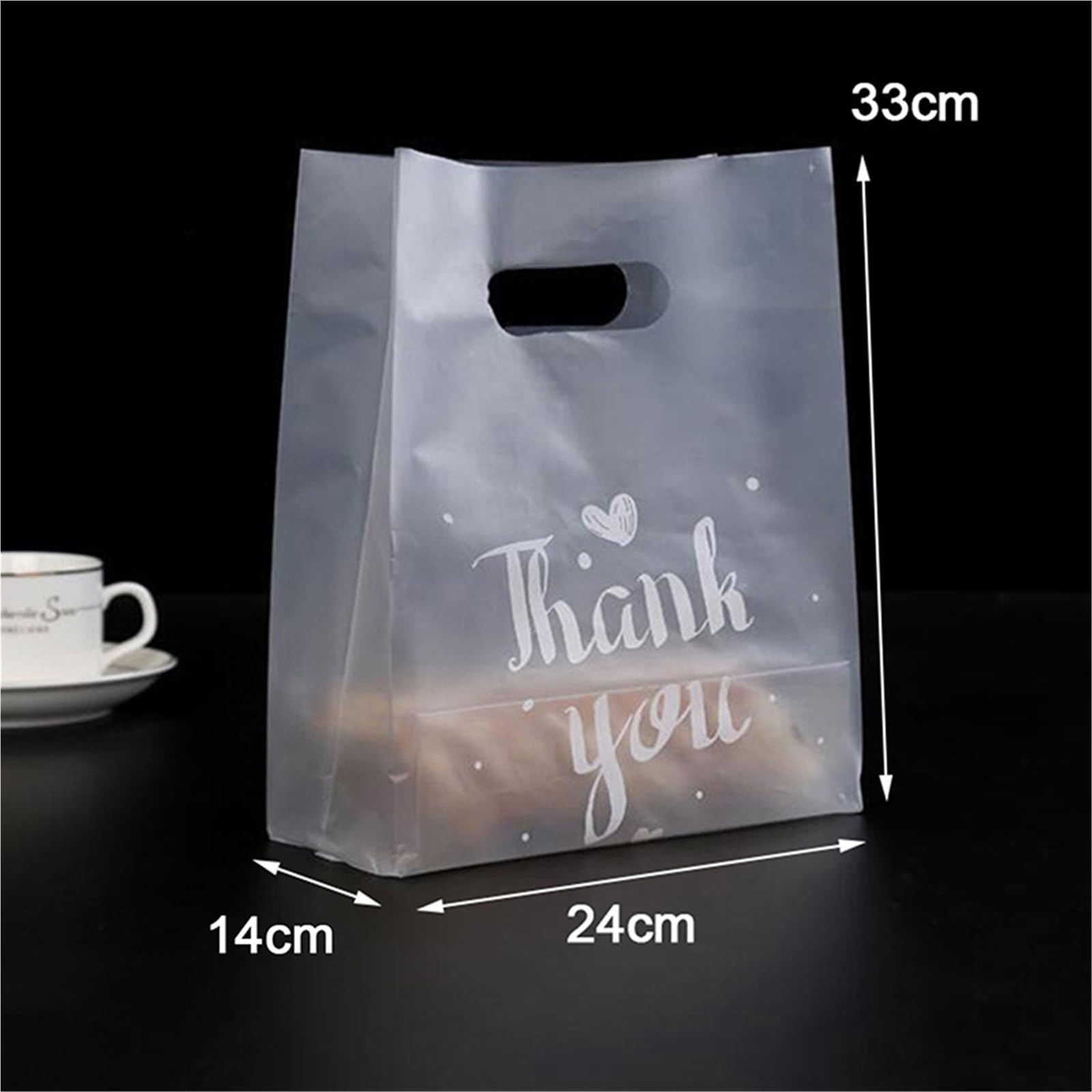 40 Stück Dankeschön-Geschenktüten aus Kunststoff for Süßigkeiten, Einkaufstaschen, Hochzeitsverpackungen Für Partys(M)