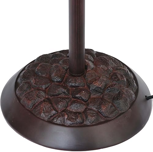 Miniatura 8 de Bieye L10768 Lámpara de pie estilo Tiffany Grape Tiffany con pantalla de 14 pulgadas, pájaro en base de rama, 70.5 pulgadas de alto