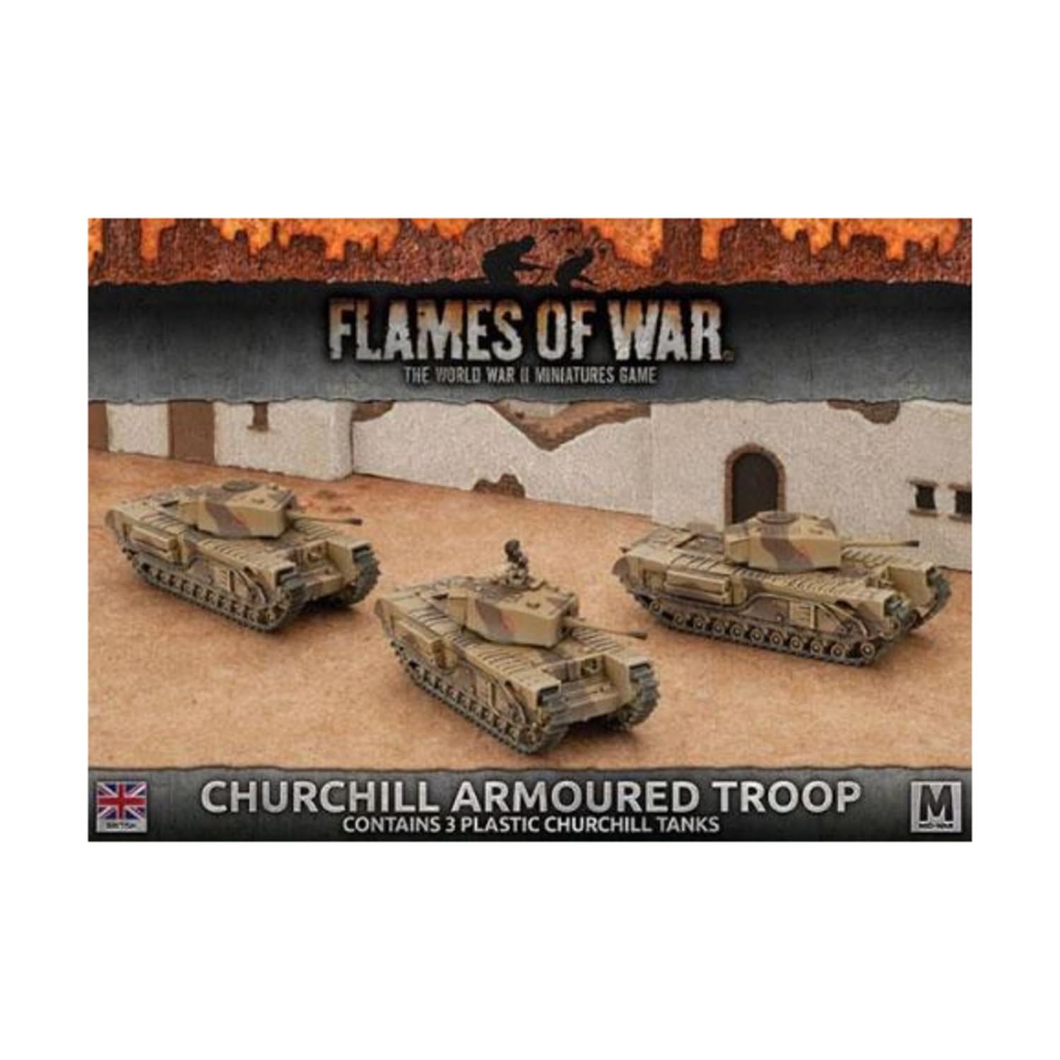 Flames of War British Churchill Armoured Troop (Mid War, BBX44)