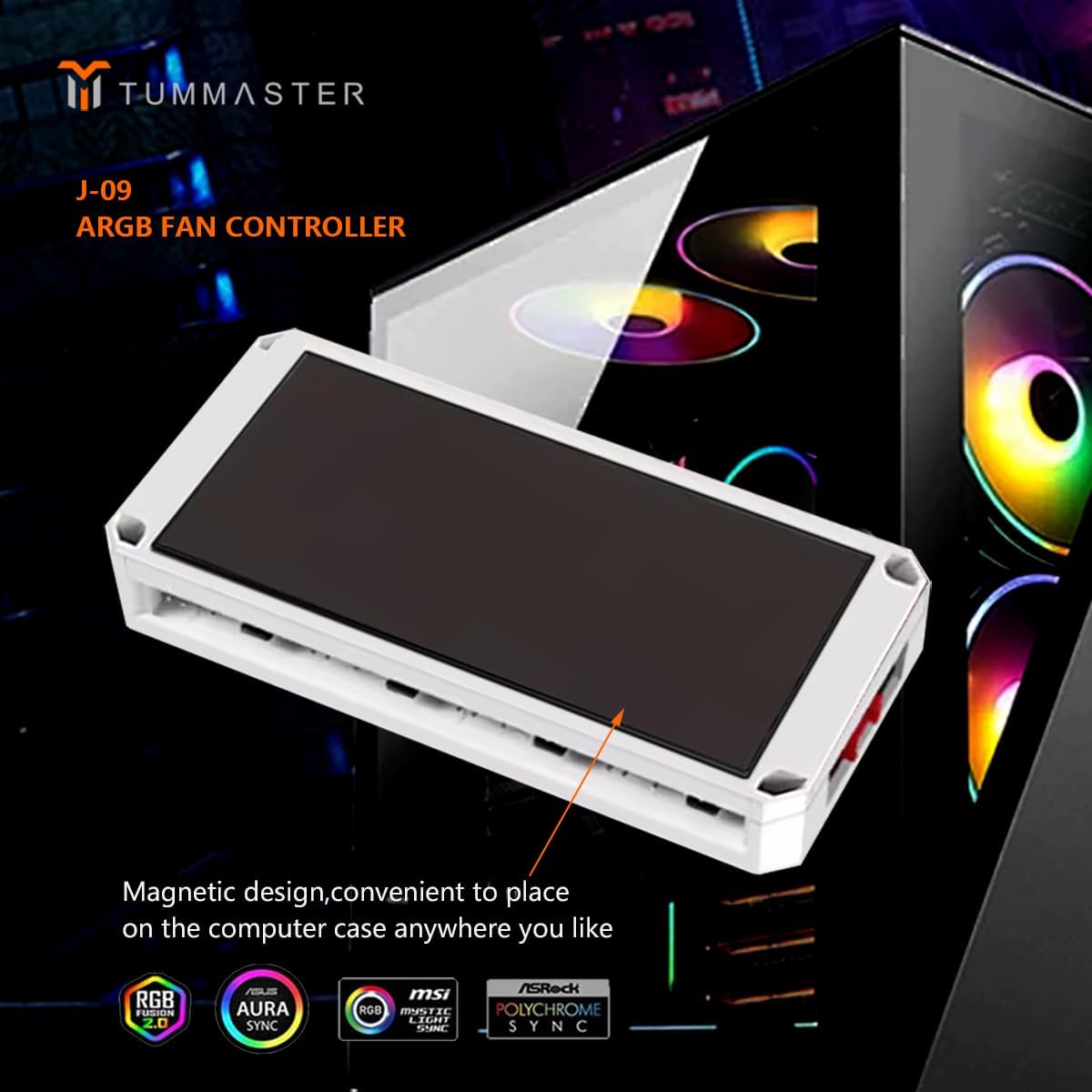 TUMMASTER J-09 ARGB Fan Hub with magnetic base