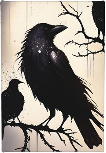 Miniatura 8 de yvkew Arte de pared de cuervo de Halloween, pintura en lienzo para decoración del hogar, pinturas de arte abstracto, arte moderno, decoración para