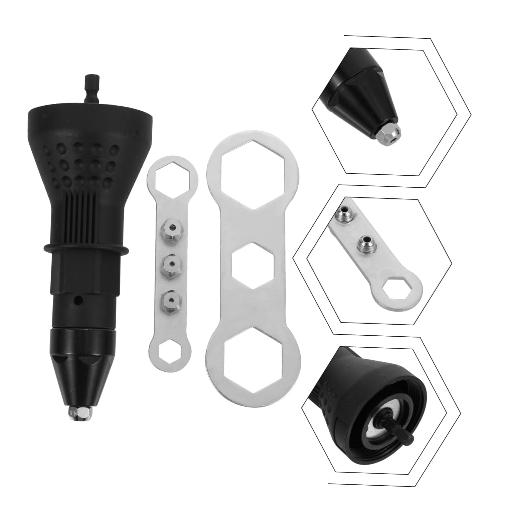 Anneome 1set Adattatori Per Rivettatrice Elettrica Accessori Per Trapano Per e Modifiche Meccaniche Utensili Compatti e