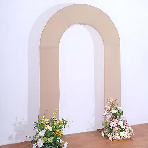 Efavormart - Cubierta de fondo de arco abierto de elastano de 7 pies, funda de arco de boda en forma de U de doble cara