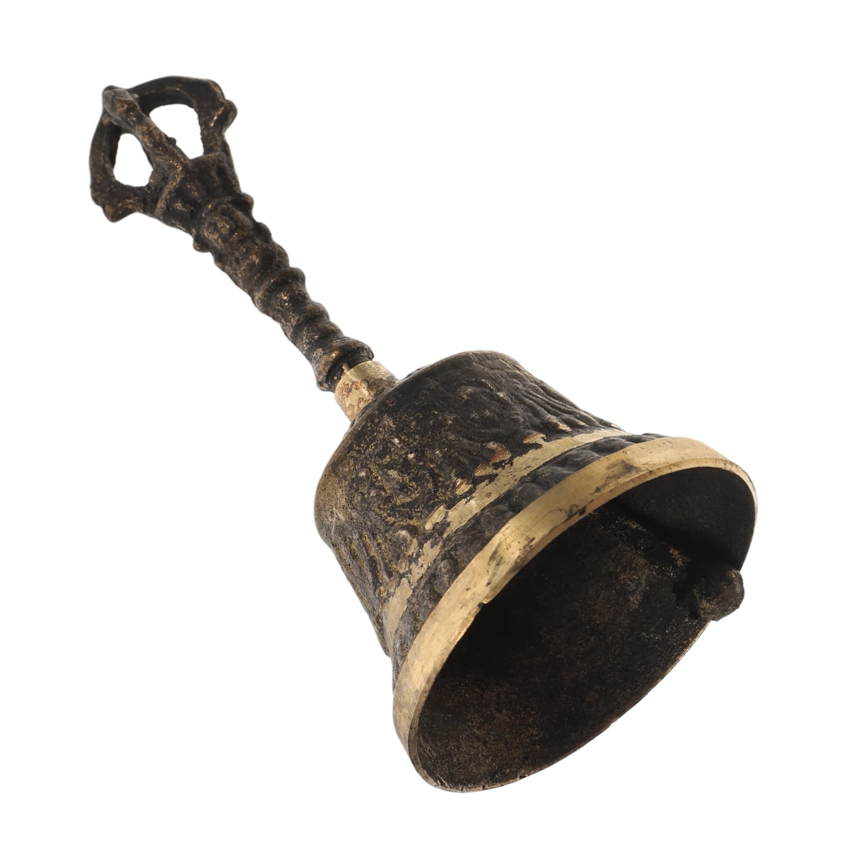 ARTIBETTER Hand Ring Bell with Christmas for Ringer Steel Adults Large Oval Swinging Jingling Call Jingle Hand-Cracked Bell Simple Bell Decor Delicate Hand Bell Simple Hand Bell Copper