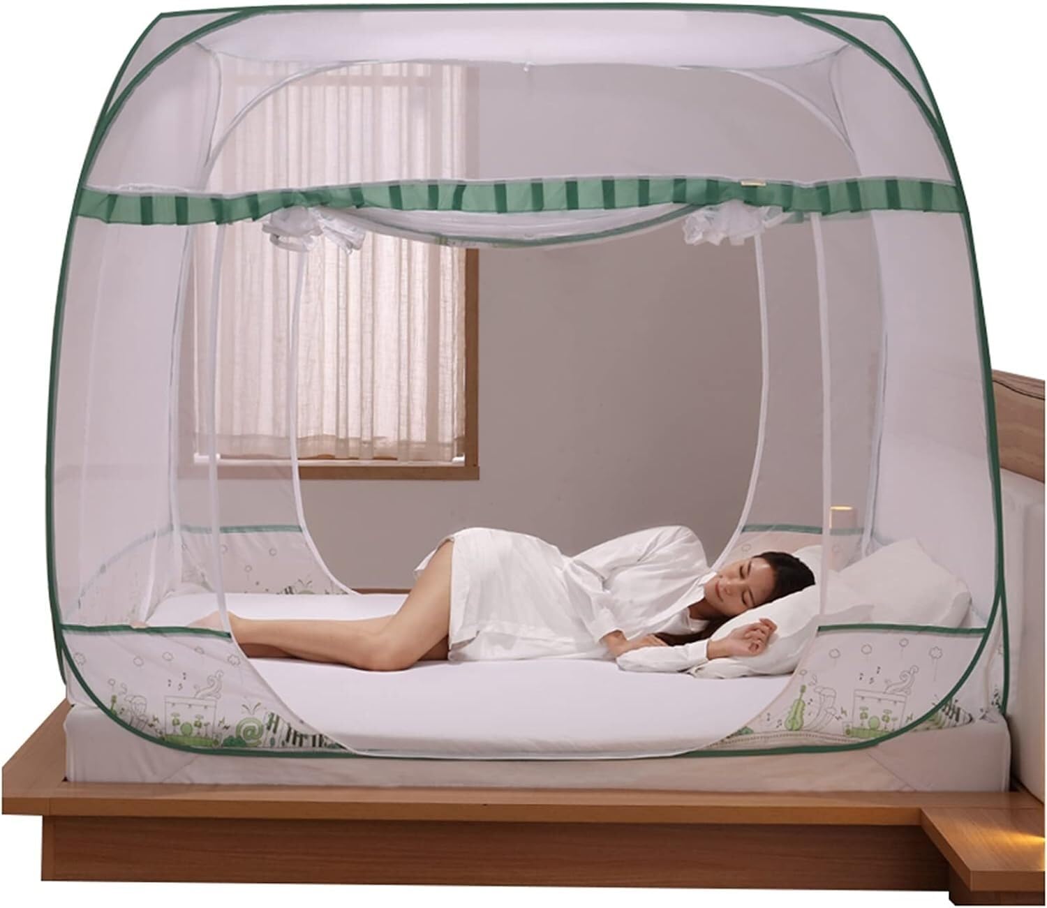 GTHTUHFD Mosquito Net Foldable Mosquito Net, Installation Pop-Up Mosquito Net For Bedroom/Yard/Camping, Portable Mosquito