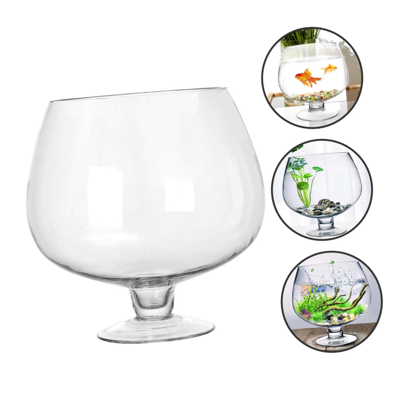IMIKEYA Aquarium en Verre Petit Aquarium De Bureau Vase Peu Encombrant Décoratif pour La Maison