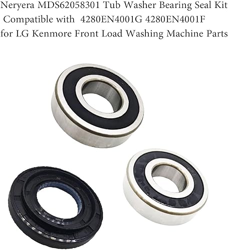 Miniatura 2 de MDS62058301 Kit de sello de rodamiento de arandela de bañera compatible con 4280EN4001G 4280EN4001F para piezas de lavadora de carga frontal LG