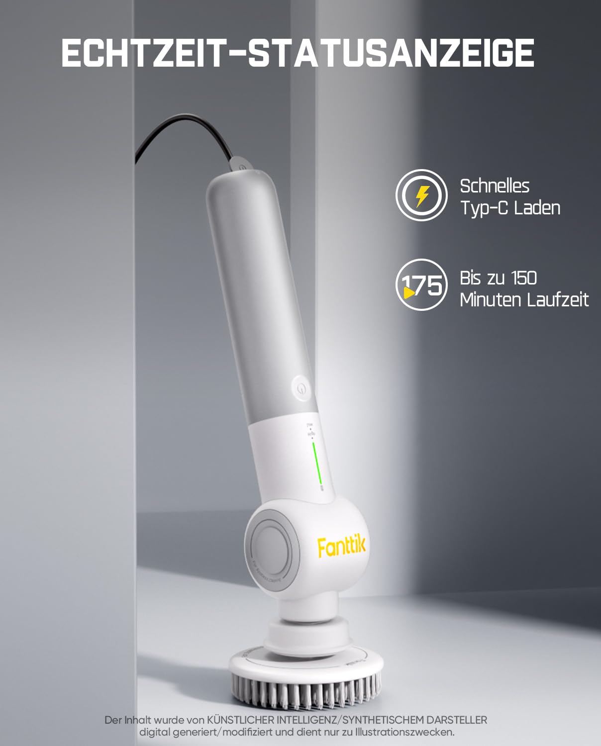 Fanttik G9 Pro Elektrische Reinigungsbürste & 4 Ersatzpads