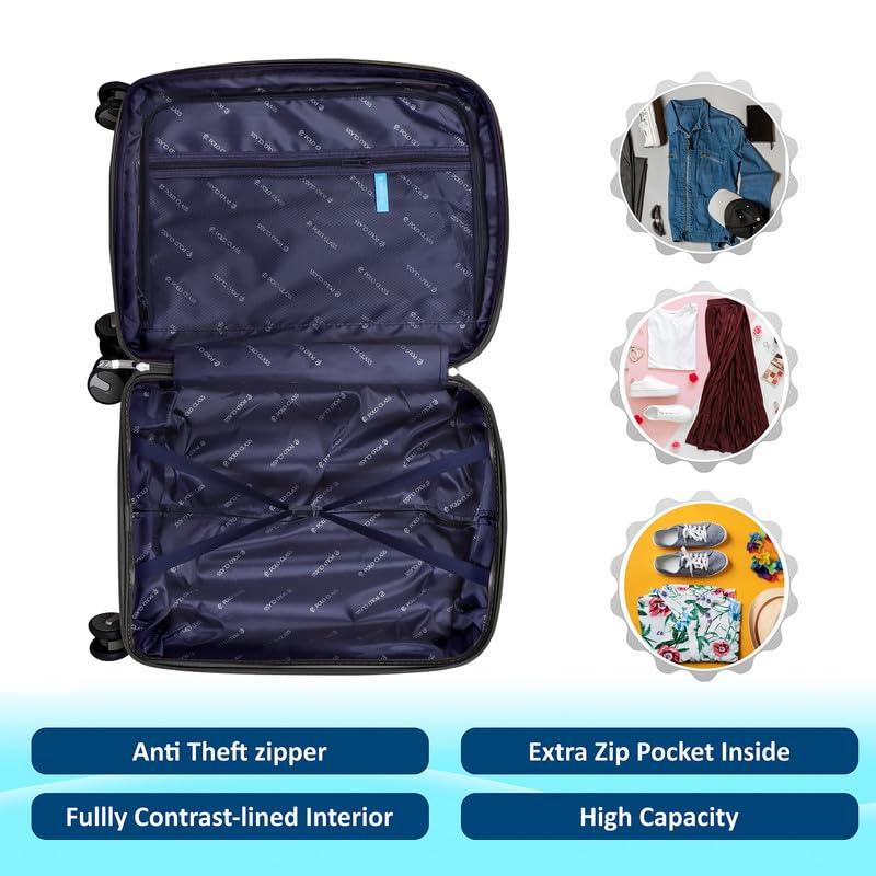 Image of Polo Class 2Pc Set Trolley Bags (20 /24 inch) - Black