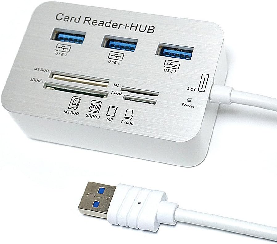 LipiWorld® 7 in 1 USB 3.0 3.1 and 3 Ports USB Hub Combo MS/ M2/ SD/TF ...