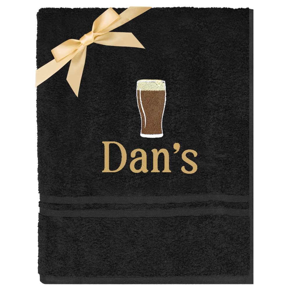 TeddyT's Personalised Men's Beer Embroidered Bath Towel Gift