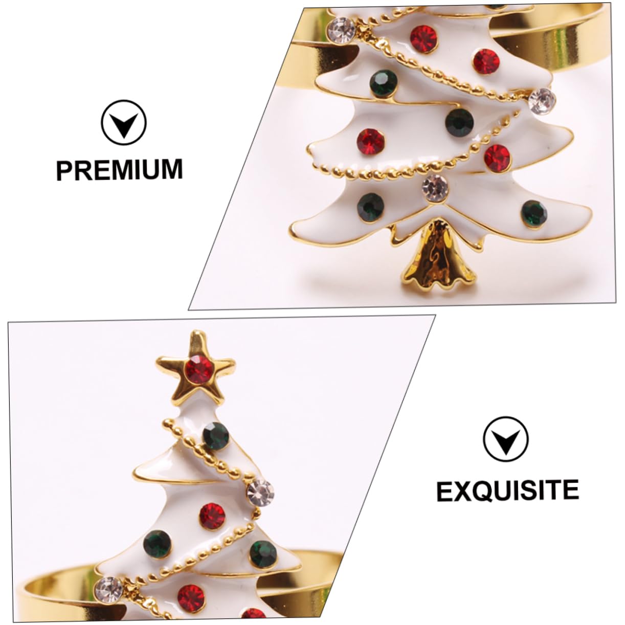 Alipis 20 Pièces Ronds de Serviette de Noël Decoration Table Noel Decoration Noel Table fermoirs pour Serviettes Accessoires de Table de Noël décoration Boucle de Serviette décor de Noël