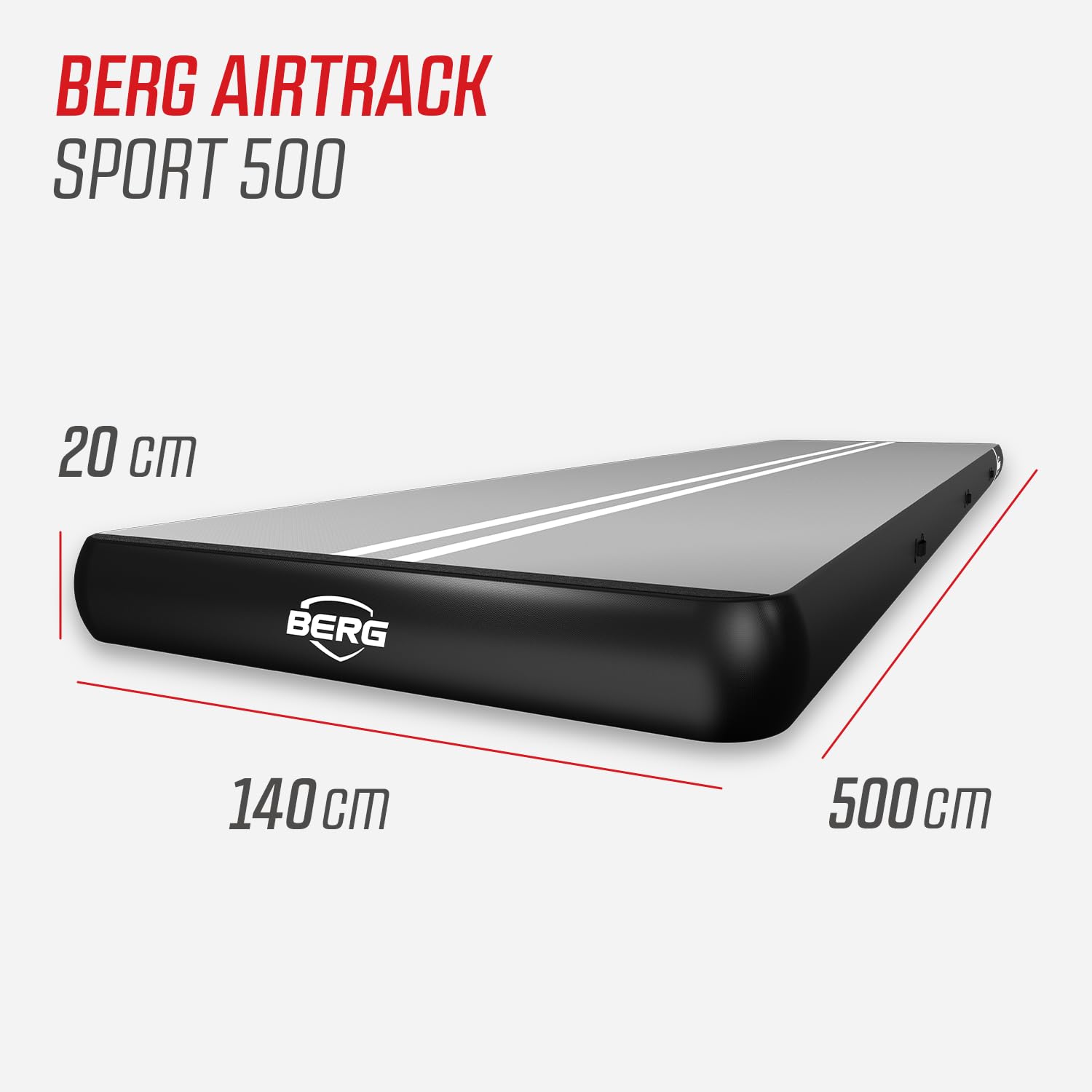 BERG AirTrack hinchable antideslizante para gimnasia en casa