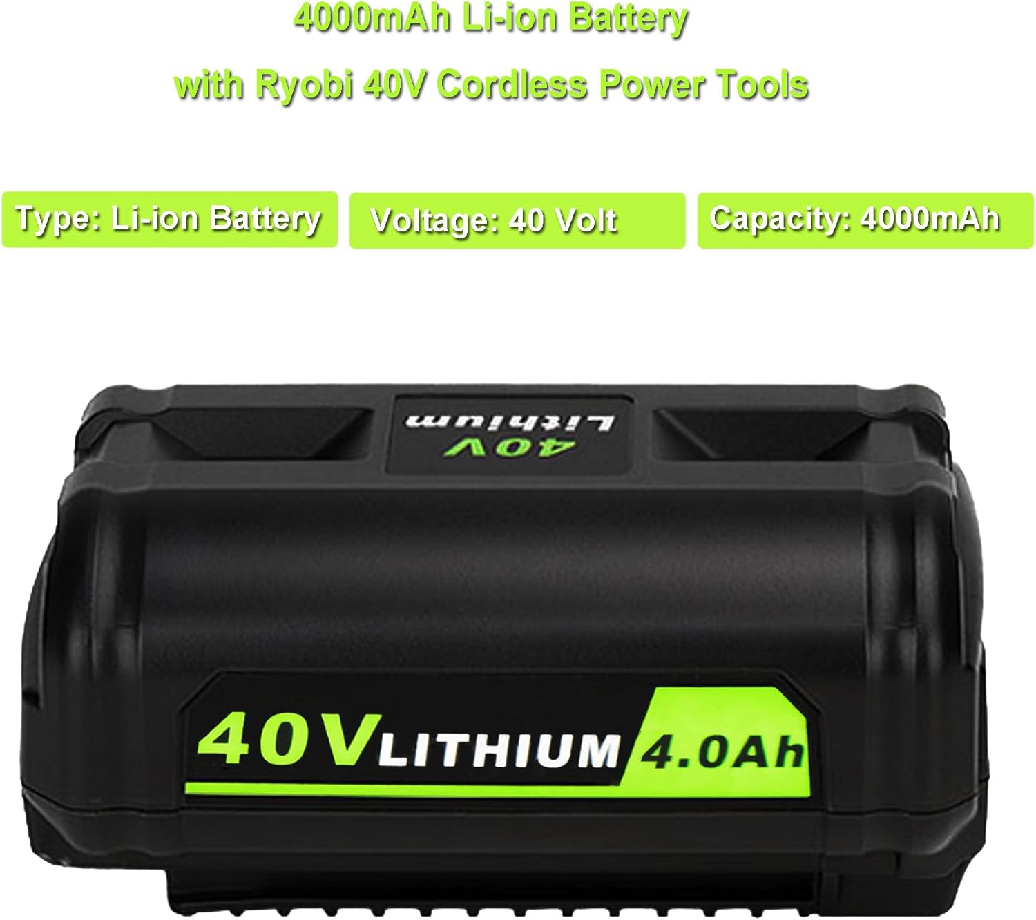 Replacement for Ryobi 40V Battery Lithium Ion Ireland Ubuy
