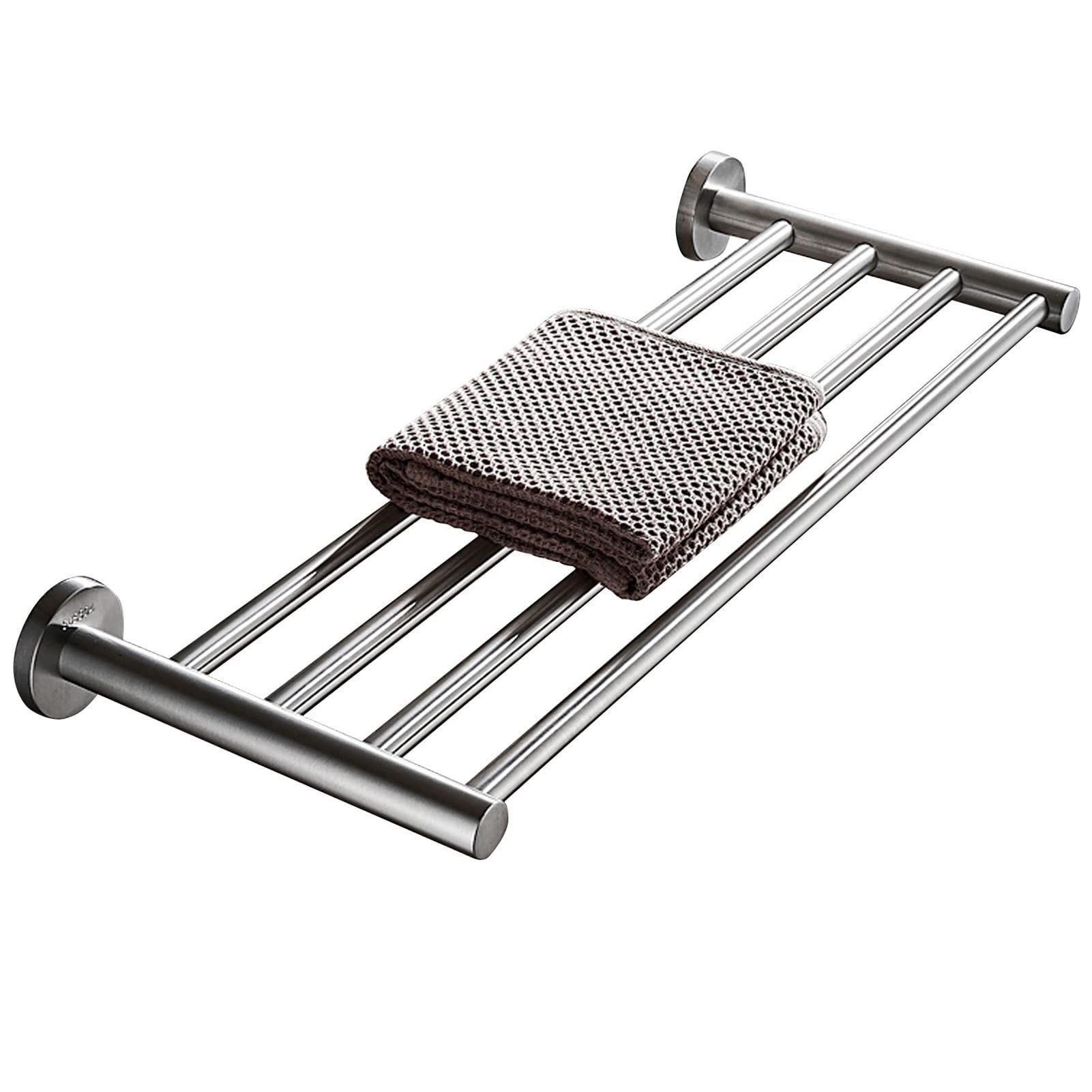LMYSXAOZ 304 Stainless Steel Towel Shelf Rail,Wall Mounted Rack Holder for Bathroom or Kitchen,50cm-120cm,Screws Mounting (Size : 70cm)