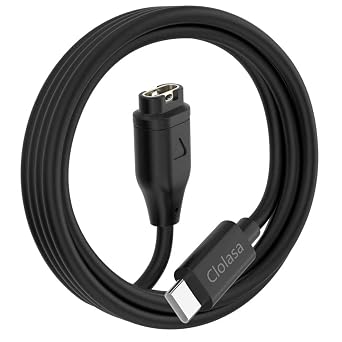 Clolasa USB-C Charger for Garmin Watch | Replacement Charging Cable for Garmin Fenix 8 7 6 5 Venu 3 2 Sq Instinct 3 2 1 Vivoactive 6 5 4 3 Forerunner 55 255 745