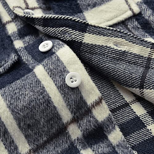 Toddler Baby Boys Lined Plaid Flannel Shirt Long Sleeve Button Down Shirts Warm Blouse Top Jacket Winter Fall Outwear4