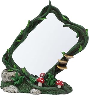 Whimsical Vine Frame Decorative Makeup Mirror for Desk, Vintage Tabletop...