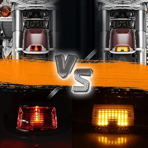 Miniatura 4 de DTR2017 - Luces LED ámbar ahumadas para Harley Heritage, Sportster, Road Glide Touring Fatboy Softail Electra Glide FLHTC FLHTK FLTRU FLHTKL