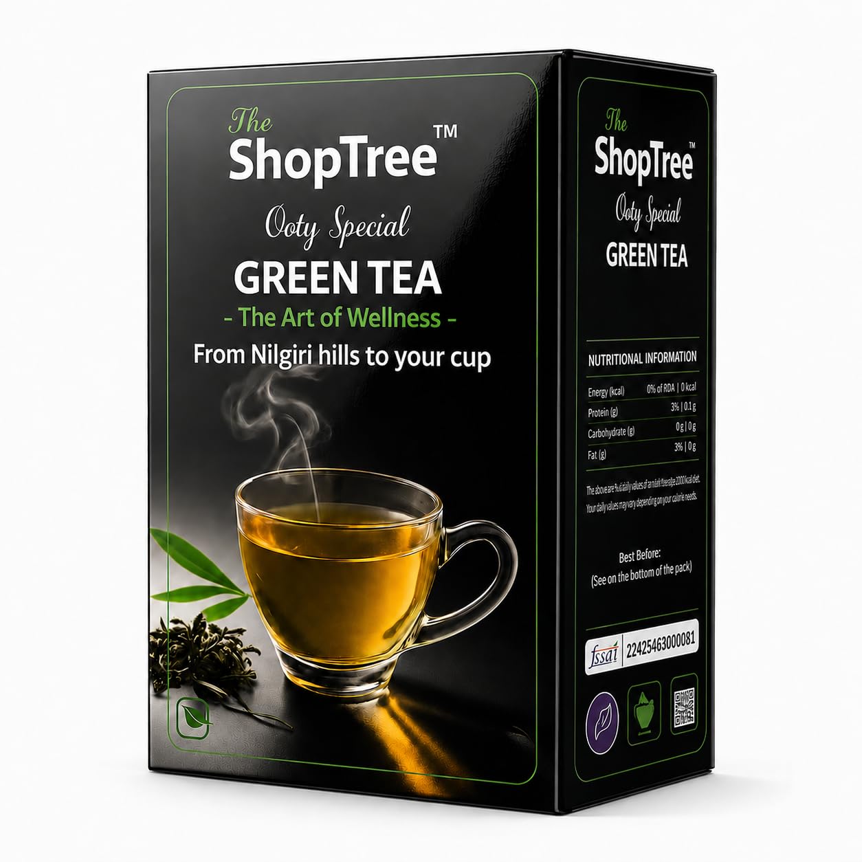 [BRSREHQ5DMPGYCA3] The ShopTree Nilgiri Green Tea Loose Leaf 200g | Premium Long Leaf | Whole Leaf Antioxidant Tea, Hand-Picked from Ooty Hills, No Preservatives