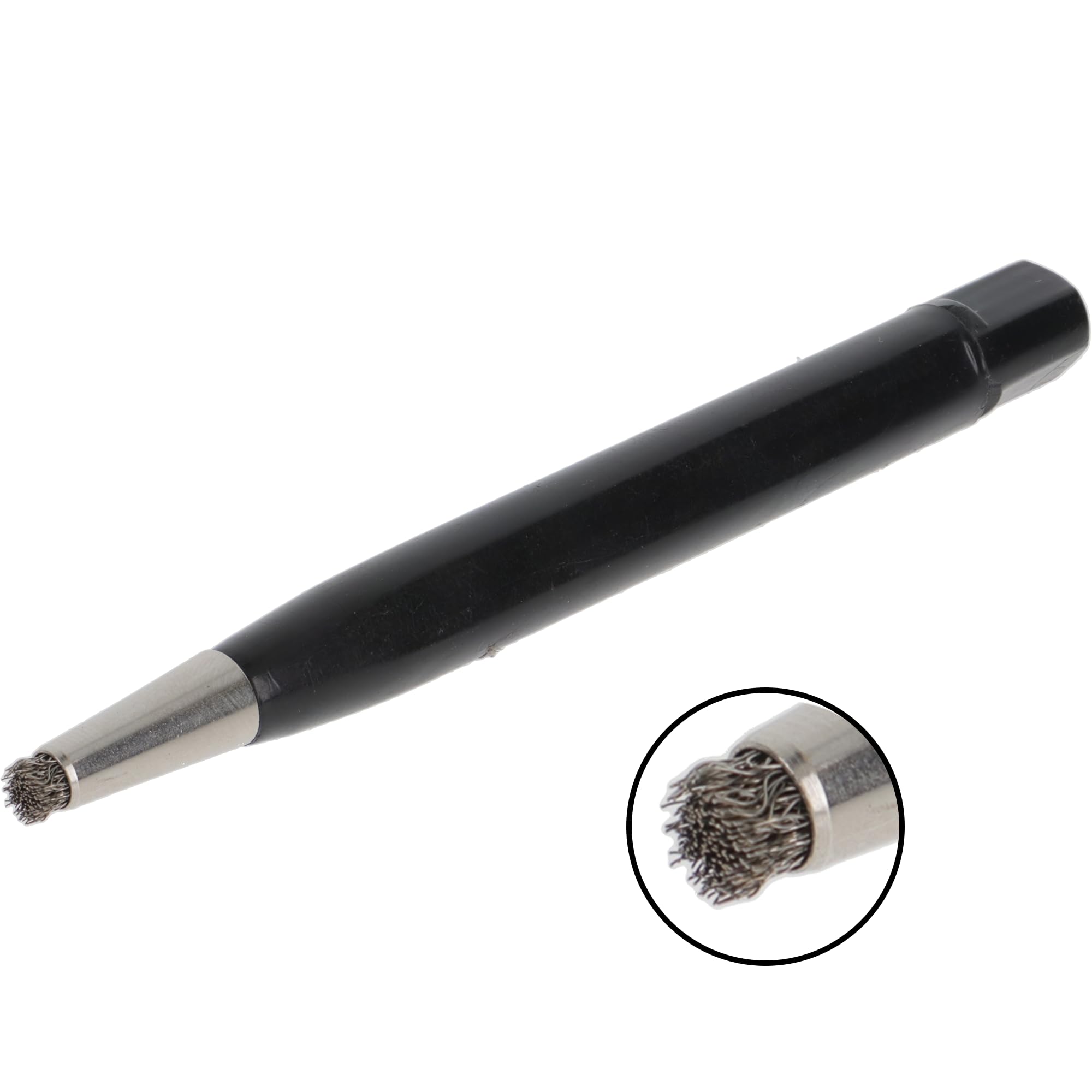 PRODIAMANT Reinigungsstift-Set 4-teilig – Fiberglas, Messing, Stahl, Nylon – Präzisions-Kratzpinsel für Metall, Elektronik, Kontakte, Uhr- & Schmuckreparatur, Modellbau