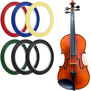 6 Rolls Violin Fingering Tape, 3mm Violin Finger Tape for Fretboard Note Positions, Cello Fingerboard Stickers Guide, Fiddle Scales Tapes for Beginners Various Orchestral Instruments Phoneme Labels