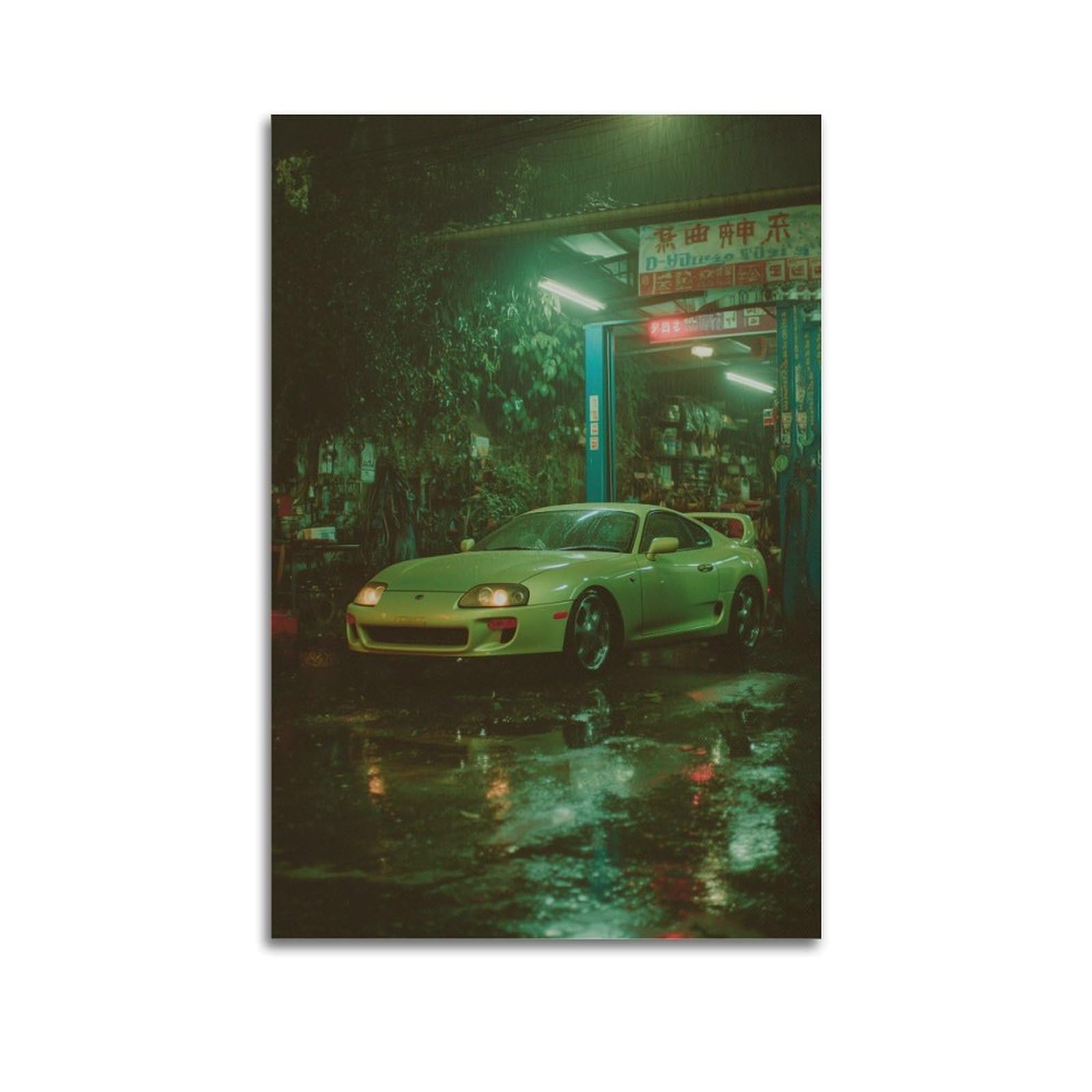 OKAHYS Retro JDM Racing Supra A80 Aesthetic Poster Modern Decorative Canvas Prints - Ideal Wall Art for Family, Man Cave, Game Room, Boys & Girls Bedroom 20x30inch(50x75cm)