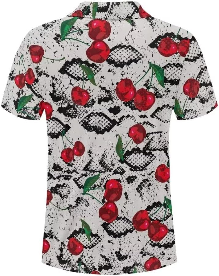 Pinupub Classic Golf Polo Shirts for Mens Regular Fit Short Sleeve Summer Hawaiian Polo Shirt