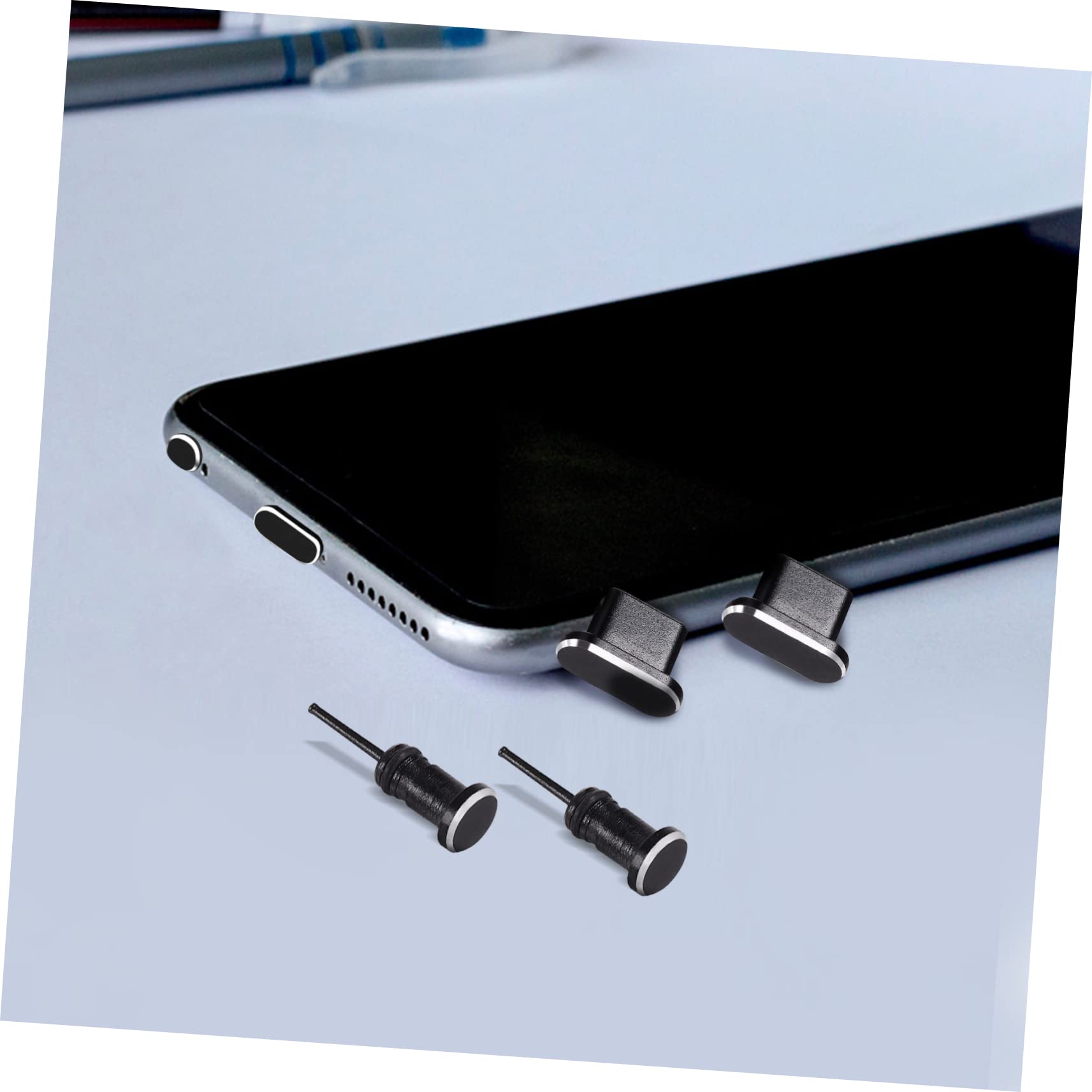 Housoutil 5 Juegos Enchufe de teléfono móvil a Prueba de Polvo Conector para Auriculares Funda Protectora para Puerto Enchufe del Puerto de Carga tapón Antipolvo para Puerto