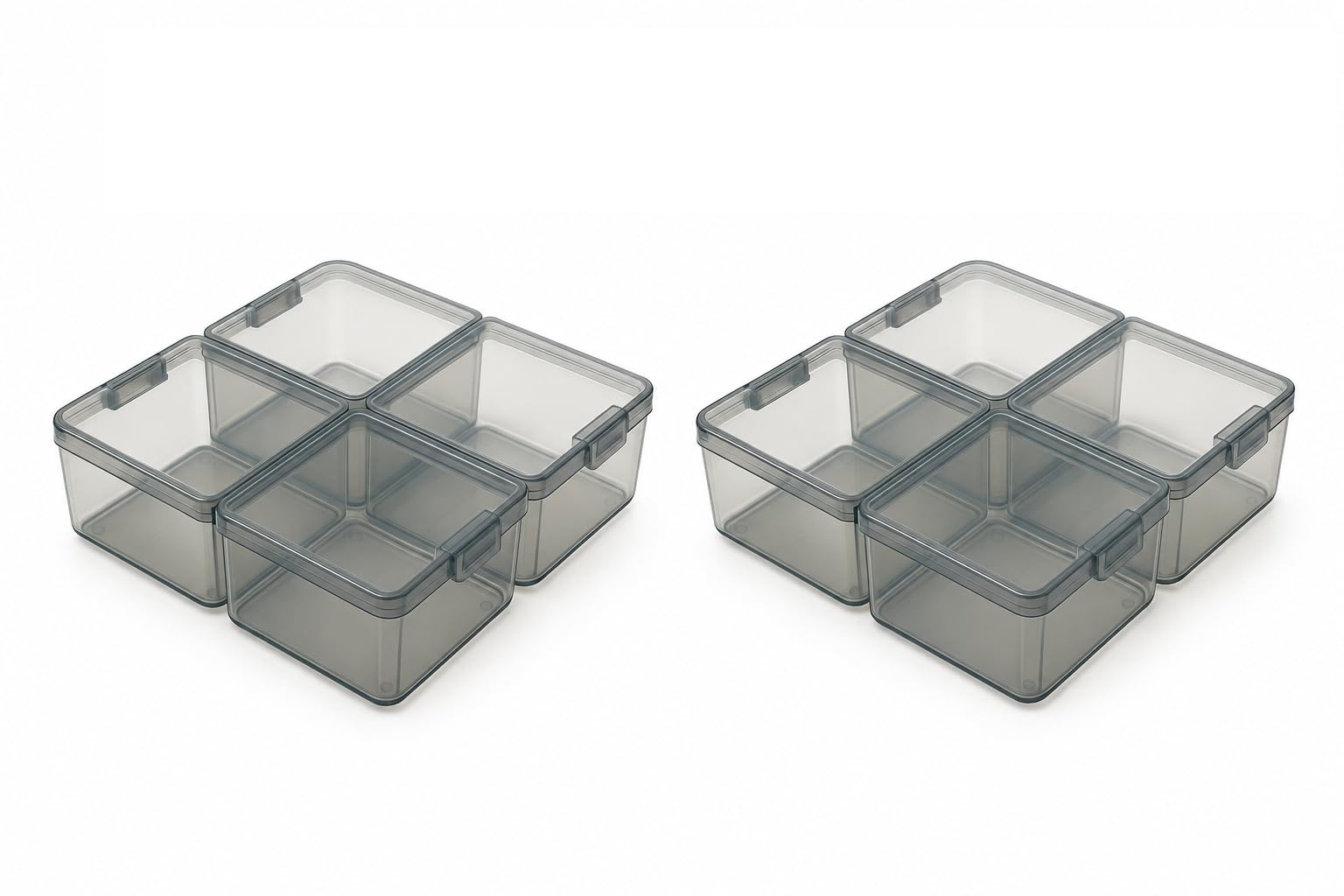 Pack of 2 Multi-Purpose Storage Containers for Jewelry, Pooja Samagri & Daily Essentials | Transparent Plastic Organizer Boxes with Lid | Cotton, Kumkum, Sindoor & Small Accessories Storage.-image-18