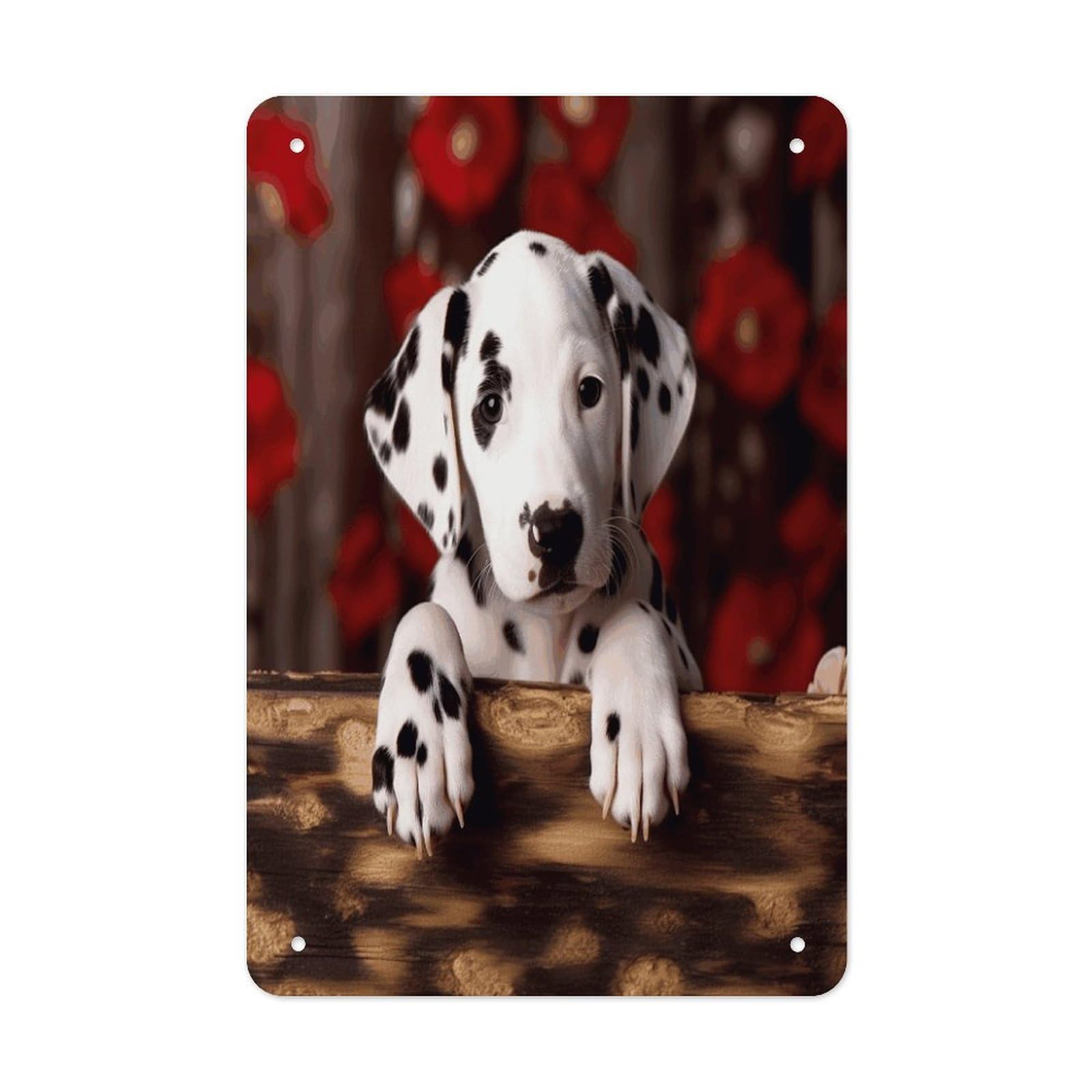 VstaDank Dalmatian Puppy Metal Tin Signs Personalized Wall Art Prints Decoration Art Poster Funny Vintage Tin Sign Iron Sheet Painting Metal Signboard Decor Painting for Wall Decor