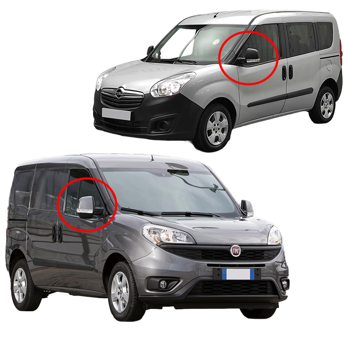 2 indicatori di direzione per specchietto retrovisore, compatibili con Fiat Doblo 2010-2022 Opl Combo 2011-2018 destra + sinistra 71765377 71765449